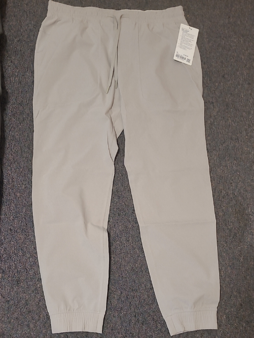 lululemon athletica Men's Light Gray Elastic- ABC jogger